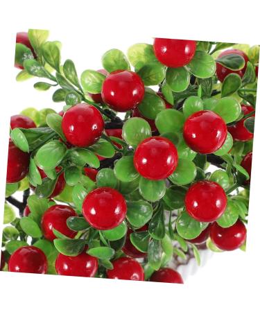 LIFKICH Simulation Welcome Pine Plastic Bonsai Decorations Dollhouse Fruit Trees Small Fake Tree Decar Cute Fruit Tree Model Faux Potted Bonsai Plastic Potted Flowers Pp Plant Office Red 26x26x8.5cm - Buy Online on GoSupps.com