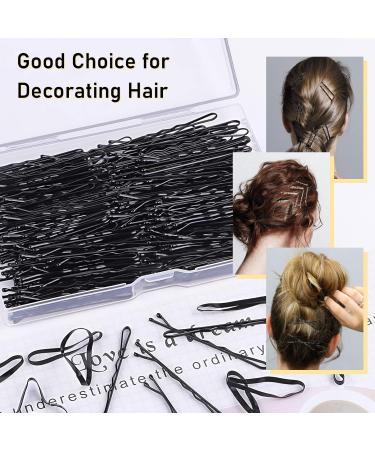 200 Hairpins & 100 Hair Ties Set | Stable Updo Accessories | Metal Wedding Hair Clips for Women & Girls | Black Hair Needles for Hairdressing - Buy Online on GoSupps.com