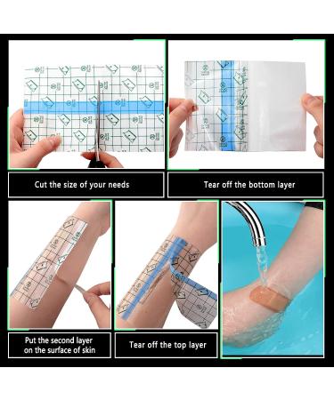 Spnico Waterproof Transparent Adhesive Bandage Tape | 5 Rolls | Shower Protector & Dressing Film for Tattoos | 5 Sizes - Buy Online on GoSupps.com