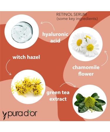 PURA D'OR Retinol Serum 3.3 Oz Advanced Anti-Aging Skin Care Formula | Fine Lines Treatment & Collagen Booster | Travel Size for Radiant Skin - Buy Online on GoSupps.com