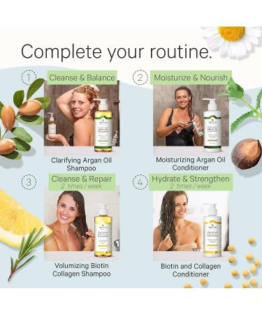 Tree to Tub Peppermint Shampoo - Clarifying, Sulfate-Free Shampoo for Oily Hair & Sensitive Scalp - Organic Argan Oil & Aloe Vera - 8.5 Fl Oz - Buy Online on GoSupps.com