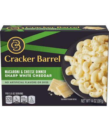 Cracker Barrel Sharp White Cheddar Macaroni & Cheese Dinner (12 ct Pack, 14 oz Boxes)
