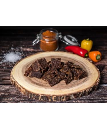 Craftsman Beef Jerky - 100% Natural Sugar-Free Protein 68% | 4x50g Pack | Bavarian D rrfleisch Mix | Smoky Chili & Hemp Pepper Biltong - Buy Online on GoSupps.com