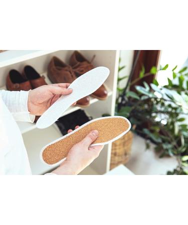 6 Pair Pack Natural Cork Shoe Insoles with Terry Cloth - Ultra Light Comfort for Men & Women | Kaps Cork Frotte (46 EUR / 13 US Men) - International Shipping Available - Buy Online on GoSupps.com