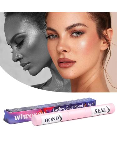 Wiwoseo Lashes Glue Bond & Seal - Super Strong Waterproof, Latex-Free Eyelash Adhesive for Sensitive Eyes (5ML) - Buy Online on GoSupps.com