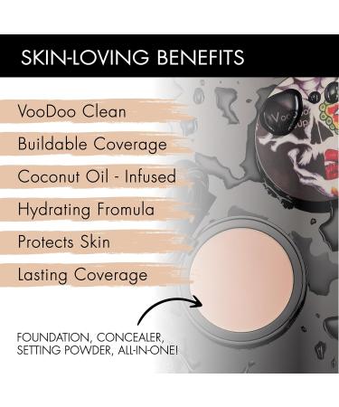 Voodoo Makeup Coconut Cream Foundation in Latte - Buildable Cream to Powder Foundation for Smooth Even Skin - Lightweight Wet or Dry International Shipping Available - Buy Online on GoSupps.com
