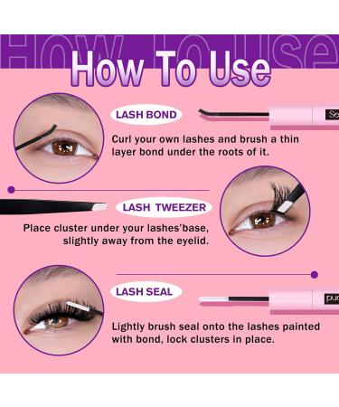 Focipeysa Fluffy Lash Clusters 100D | 10-18mm Individual D Curl Eyelash Extensions | DIY Lash Kit for Beginners | International Shipping Available - Buy Online on GoSupps.com