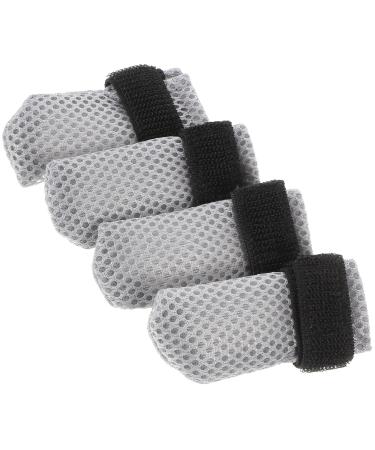 Hemoblo claw covers for cats: scratch protection for cats Breakable mesh cat paw covers Cat claw covers caps for the cat injection fur care bathing 4 pcs 10x9x0.5cm gray