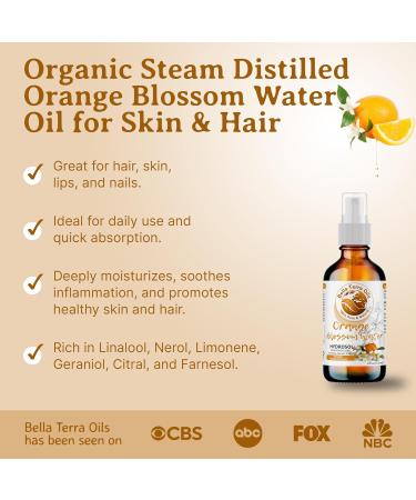Bella Terra Oils Orange Blossom Water - 1 Gallon Neroli Hydrosol for Radiant Skin & Natural Aroma | Pack of 10 - Revitalize & Glow - Buy Online on GoSupps.com