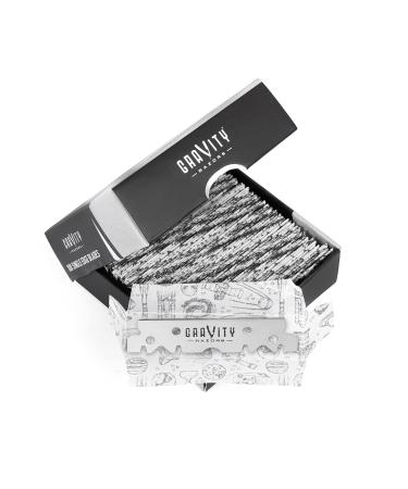GRAVITY RAZORS Premium Swedish Steel Single Edge Razor Blades (100 Count) - For Safety and Straight Edge Razors - Buy Online on GoSupps.com