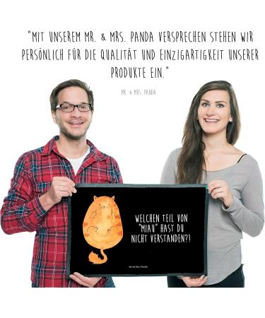 Mr. & Mrs. Panda 50x75 cm Cat Middle Finger Mat - Unique Gift for Cat Fans Dirt Traps Black Cat Design - Buy Online on GoSupps.com