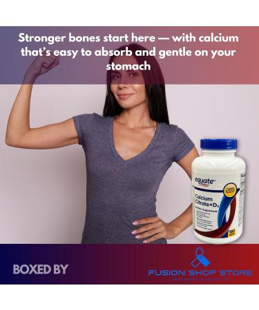 Calcium Citrate with Vitamin D3- Tablets 630mg 180ct (Pack of 1) Boxed by Fusion Shop Store - Buy Online on GoSupps.com