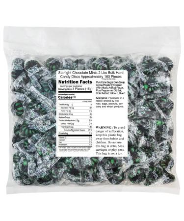 Starlight Chocolate Mints 2 Lbs Bulk Hard Candy Discs Approximately 160 Pieces