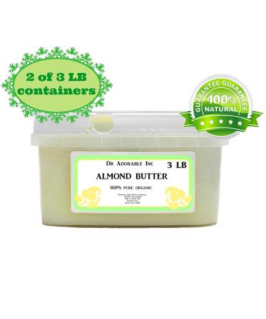 Dr Adorable - 6 lb - Almond Butter - Pure Natural Premium Organic Cold Pressed (2 of 3 lb) - Buy Online on GoSupps.com