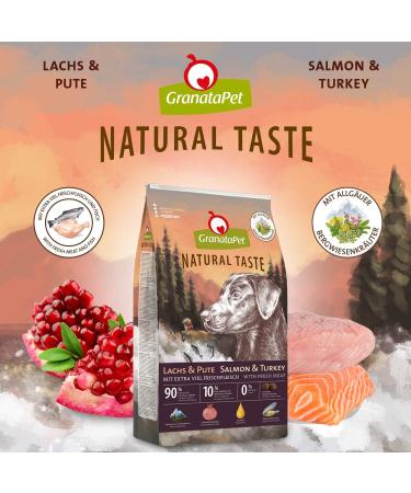 Granaphet Natural Taste Dry Dog Food 12kg - Grain-Free Salmon & Turkey No Sugar Additives Single Protein for Adult Dogs - International Shipping Available - Buy Online on GoSupps.com