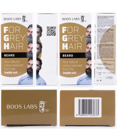 Boos Labs Gray Beard Treatment - Healthy Enzymatic Solution for Gray Hair | Refresh Your Beard Today! - Buy Online on GoSupps.com