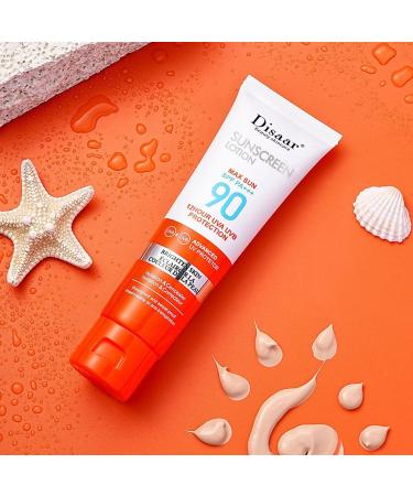 Tinted Sunscreen SPF 90 - Ultra-Light Fluid Broad Spectrum Face Sunscreen with Vitamin E & Niacinamide - Oil-Free Formula for UVA and UVB Protection - 1PC - Buy Online on GoSupps.com