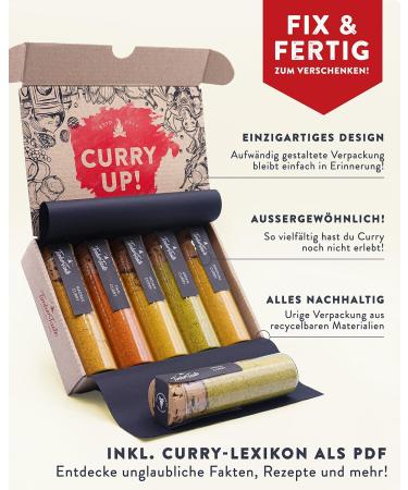Indian Spices Gift Set | 5x Curry Spice Mix & Taste Guide (PDF) | Perfect Kitchen Gift for Easter & Culinary Enthusiasts - Buy Online on GoSupps.com