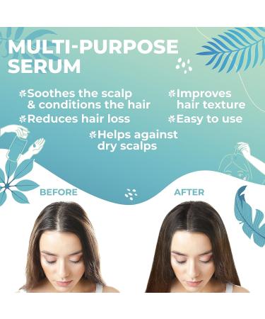 Vera Organic Hair Serum - Versatile Hair Care Serum: Biotin Hair Growth Serum Serving As a Hair Growth Oil & Hair Conditioner for Damaged Hair Containing Aloe Vera Juice Saw Palmetto - Hair Oil 50ml - Buy Online on GoSupps.com