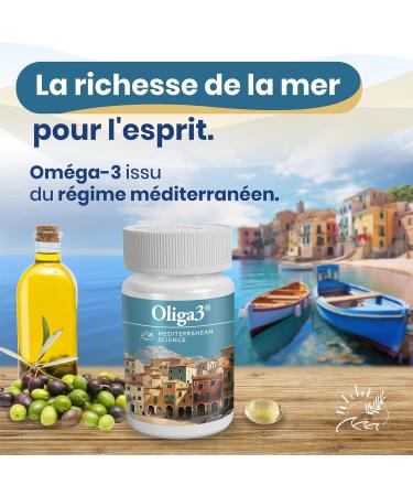 Omega-3 EPA DHA with Olive Oil Vitamins D & E | Premium Cardiovascular & Cognitive Health Supplement | 30 Capsules | Oliga3  - Buy Online on GoSupps.com