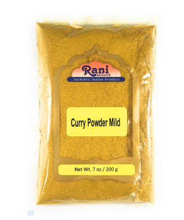Rani Curry Powder Mild (10-Spice Authentic Indian Blend) 7oz (200g)  All Natural | Salt-Free | NO Chili or Peppers | Vegan | No Colors | Gluten Friendly | NON-GMO | Indian Origin POLY BAG 7 Ounce (Pack of 1)