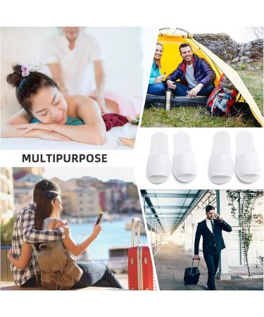 SATINIOR Open Toe Disposable Spa Slippers 20 Pairs - Non-slip Hotel Guest Slippers for Women Men - Ideal for Home, Travel, Massage - 2 Sizes, Multicolor - Buy Online on GoSupps.com