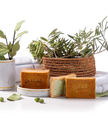 Buy Natura Germania Aleppo Soap Set - 600g (3 x 200g) - 80% Olive Oil & 20% Laurel Oil + Sisal Soap Bag | Natural Eco-Friendly and Featured on Public Broadcasting - Buy Online on GoSupps.com