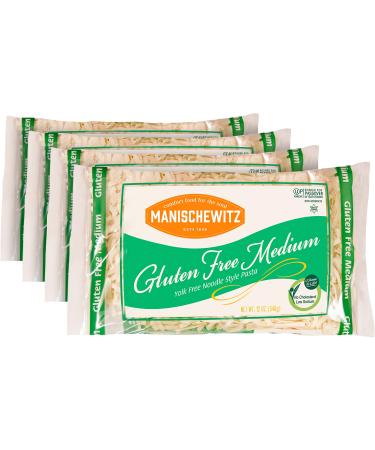 Manischewitz Noodle, Yolk Free, Medium, Passover, 12-Ounce (Pack of 4)