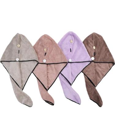 Qchomeee Coral Fleece Hair Dryer Cap | Soft Absorbent Turban for Quick Hair Drying - Ultimate Shower Towel - Buy Online on GoSupps.com