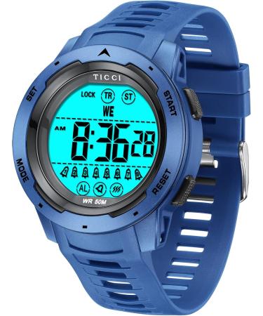 TICCI Unisex 8 Alarm Vibrating Watch - Waterproof Pill Reminder for Men & Women | Big Digits Vibra Alert Medication Aid - Buy Online on GoSupps.com