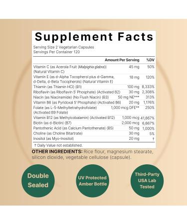 NatureBell Magnesium Glycinate Capsules 500mg & Vitamin B Complex for Women 240 Veggie Capsules Bundle Pack | Chelated & Purified Mineral | Immune Energy & Prenatal Support - Buy Online on GoSupps.com