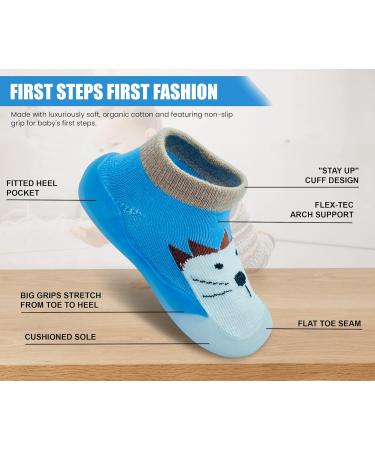 Dookeh Baby Shoes Soft Sole Sneakers 18-24 Months Blue - Toddler First Walking Shoes for Boys and Girls - Buy Online on GoSupps.com