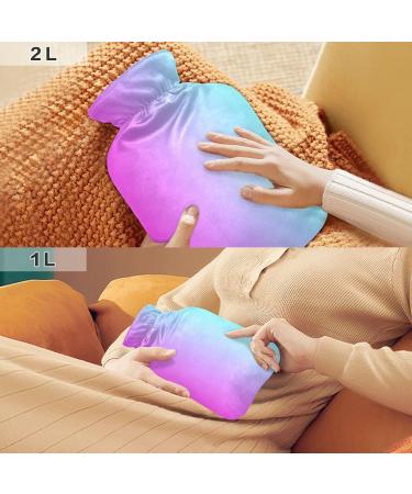 Buy Purple Gradient Hot Water Bottle with Cover - 2L Pain Relief & Heating Pad for Sports Injuries - Buy Online on GoSupps.com