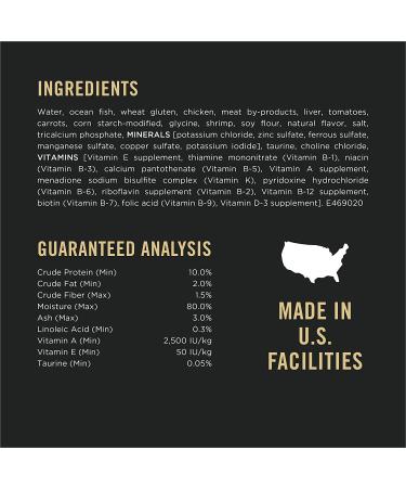 Purina Pro Plan Entrees in Sauce Adult Wet Cat Food - Seafood Stew (24 Pack, 3 oz. Cans) - Buy Online on GoSupps.com