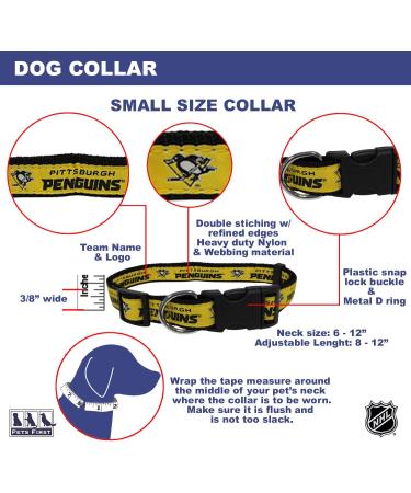 Pets First NHL Pittsburgh Penguins Small Collar for Dogs & Cats - Adjustable & Stylish Hockey Fan Gear - Buy Online on GoSupps.com