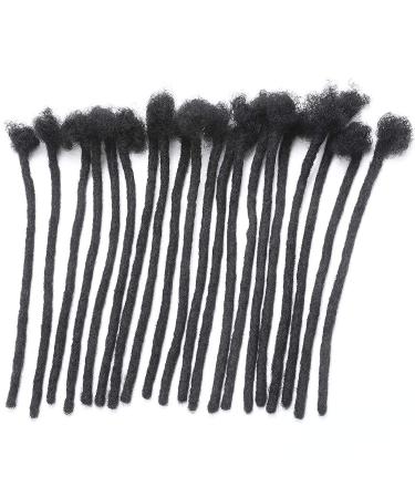 JISHENG Dreadlocks Extensions 100% Remy Human Hair Full Hand-made Permanent Dread Locs 0.4cm Width (14 Inch, 0.4cm-100 strands) 14 Inch 0.4cm-100 strands