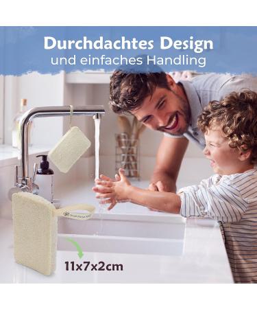 Small Planet AMZ KO 2-in-1 Luffa Sponge Set | Sustainable Vegan & Plastic-Free Shower & Kitchen Sponges - T V S d Certified - Buy Online on GoSupps.com