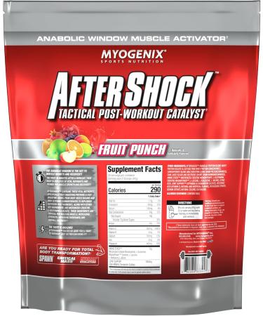 Myogenix Aftershock Post Workout Muscle Growth Whey Protein Powder Speeds Up Muscle Growth and Recovery Supports Joint Health and Replenishes Glycogen Fruit Punch 6 lbs Fruit Punch 6 Pound - Buy Online on GoSupps.com