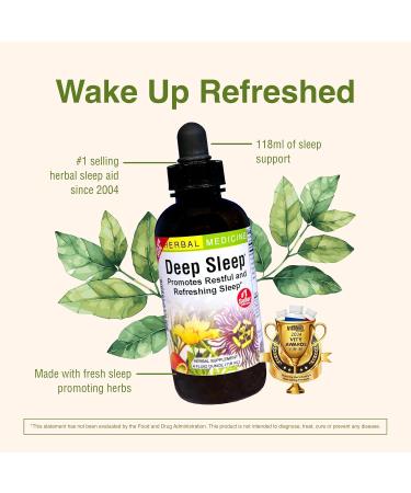 Herbs Etc. Deep Sleep Classic Liquid Extract - Herbal Supplement for Natural & Gentle Sleep Support - Restful Sleep Supplement with Passionflower Chamomile & Lemon Balm - 4 fl oz (157 Servings) 4 Fl Oz (Pack of 1) - Buy Online on GoSupps.com
