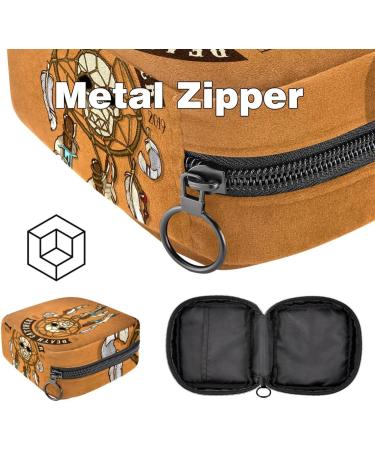 Portable Women's Binding-Up Bags | Menstrual Cup Pocket & Tampon Holder for Teen Girls - Colorful Biker-Dead Head Design - Buy Online on GoSupps.com