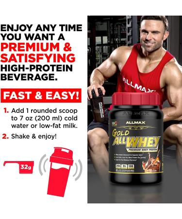 ALLMAX Nutrition AllWhey Gold 100% Whey Protein Isolate - Strawberry 2 lbs (907 g) - Buy Online on GoSupps.com