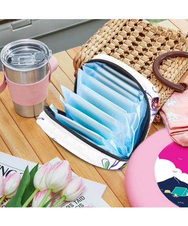 Libelle Flower Sanitary Storage Bag - Large Menstrual Cup Pocket with Zipper | Period Inserts & Tampon Storage for Girls & Women - Multicolored - Buy Online on GoSupps.com