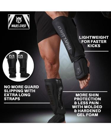 WARLORD Elite Muay Thai Shin Guards for Men MMA Gear  Kickboxing Shin Guards Sparring Gear MMA Training Equipment Muay Thai Pads MMA Shin Guards Shin Guards MMA Shin Pads Kickboxing Gear Martial Arts Small Black/Black - Buy Online on GoSupps.com