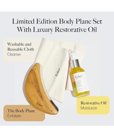 Esker Limited Edition Body Plane Set with Luxury Firming Oil | Vegan & Cruelty-Free Clean Beauty Gift Set (3 Pieces - Buy Online on GoSupps.com