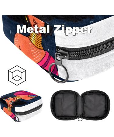GIAPB Sanitary Napkin Storage Bag | Period Tampon Makeup Pad Pouch - Black African American Color 1665 - Buy Online on GoSupps.com