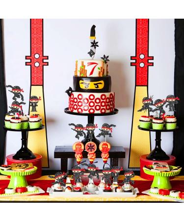 G-LOVELY'S 12 Pcs Ninja Birthday Cupcake Topper Ninja Cupcake Decoration for Ninja Themed Birthday Party for Kids Boys and Women Birthday Party Supply Ctf-24 Ninja - Buy Online on GoSupps.com