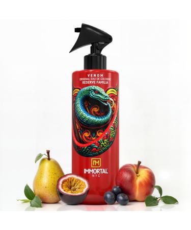 Immortal NYC Reserve Venom Premier After Shave For Men 17 oz- Moisturizing and Refreshing Fruity Floral Men's Cologne