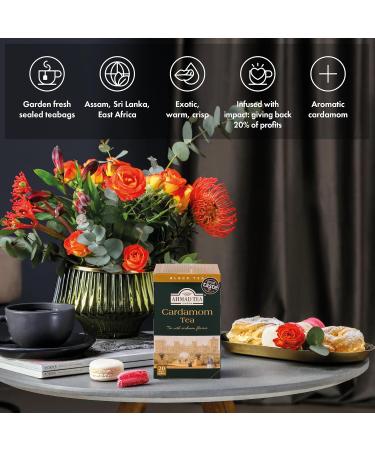 Ahmad Tea Cardamom Tea | Black Tea - 6 x 20 Teabag Sachets - Buy Online on GoSupps.com