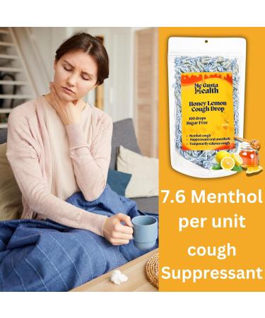 ME GUSTA HEALTH Honey Lemon Sugar Free Cough Drops with Menthol to Help Support The Immune System | Soothing for Dry | Sore Throat Drops | Temporary Relief from Cough 100 Count Compare to Halls - Buy Online on GoSupps.com