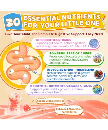 NEVISS Liposomal Vitamin C 1000mg Gummies & Probiotics for Kids Teen + Veggie & Fruit Fiber Gummies - Buy Online on GoSupps.com